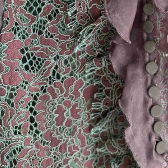 Self Portrait Lace and chiffon blouse - Picture 6 of 8